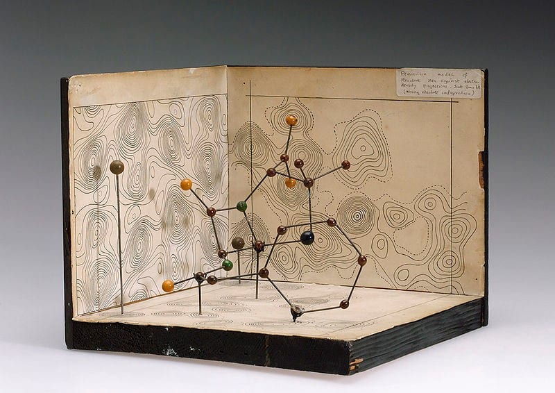 Molecular model of Penicillin by Dorothy Hodgkin